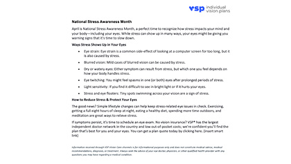 April - Stress Awareness thumbnail