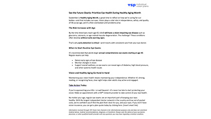 September – Healthy Aging Month thumbnail